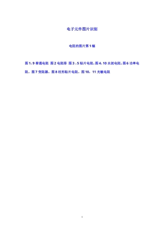 电子元件识别和检测基础：电子元件图片识别大彩图很全.doc