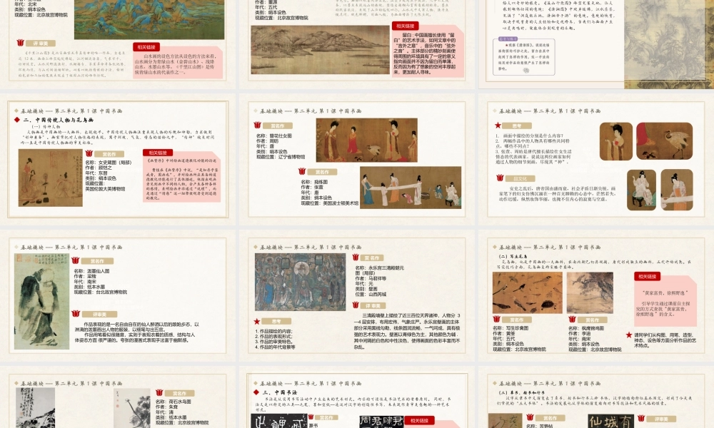 人教版中职美术鉴赏与实践基础模块《第二单元 第1课 中国书画》课件.pptx
