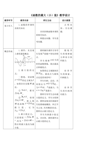 湘教版（2019）高中数学必修第一册《函数的最大（小）值》教学设计.docx