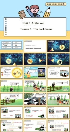 冀教版（2024）英语三年级下册《Unit 5 At the zoo Lesson 3 I'm back home》课件.pptx