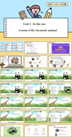 冀教版（2024）英语三年级下册《Unit 5 At the zoo Lesson 4 My favourite animal》课件.pptx