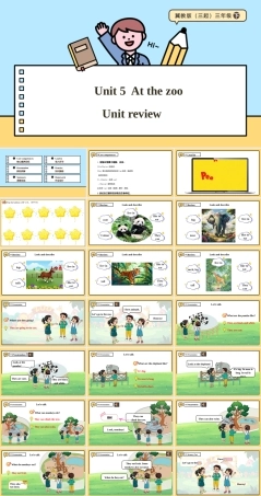冀教版（2024）英语三年级下册《Unit 5 Lesson 5 Review》课件.pptx