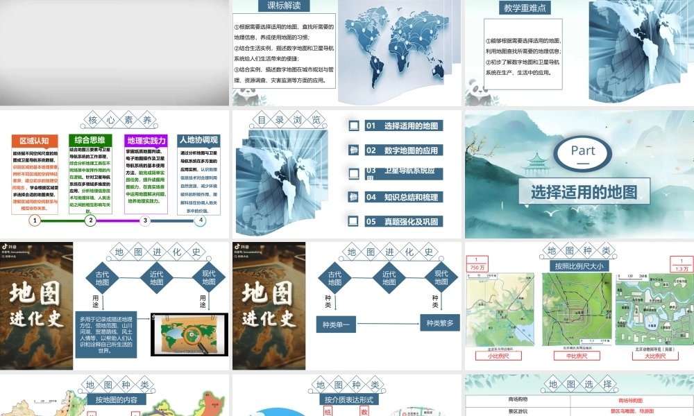 商务星球版（2024）七年级地理上册《3.3 地图与卫星导航系统的应用》教学课件.pptx
