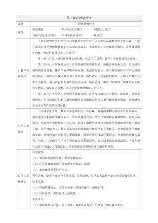 苏教版(2024)科学二年级上册2.4《磁铁能吸什么》课时教案.docx