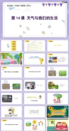 青岛版五四制（2024）科学一年级下册《3.14 天气与我们的生活》课件（含视频）.pptx