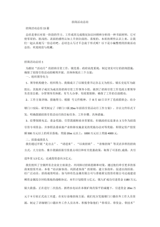招商活动总结.docx