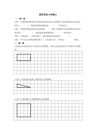 苏教版数学六年级下册《1、放大与缩小》课后习题.docx