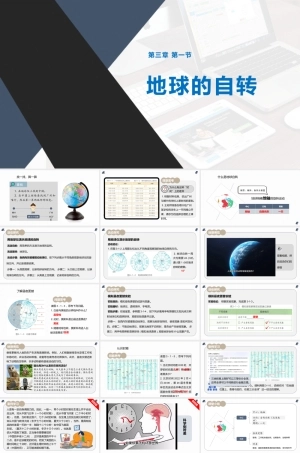 粤人版（2024）七年级地理上册《3.1 地球的自转》（课件）.pptx