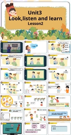 人教版（2024一年级起点）英语一年级上册《Unit 3 Look, listen and learn lesson 2》课件.pptx