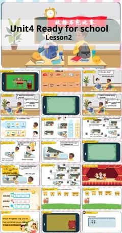 人教版（2024一年级起点）英语一年级上册《Unit 4 Ready for school lesson 4》课件.pptx