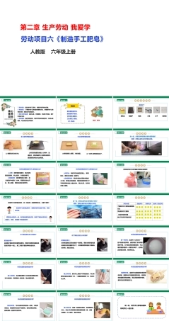 人教版劳动教育六年级上册 劳动项目六《制造手工肥皂》课件.pptx