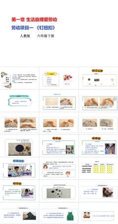 人教版劳动教育六年级下册劳动项目一 《钉纽扣》课件.pptx
