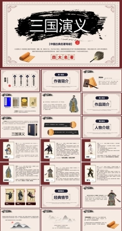 中国古典名著导读《三国演义解读》PPT优质课件（带动画）.pptx