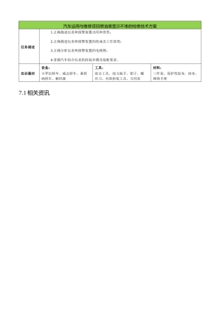 汽车运用与维修项目燃油表显示不准的检修技术方案.docx