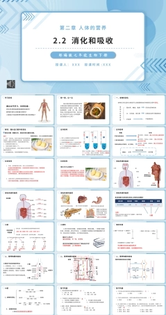 部编版七年级生物下册《消化和吸收》课件PPT（带动画）.pptx