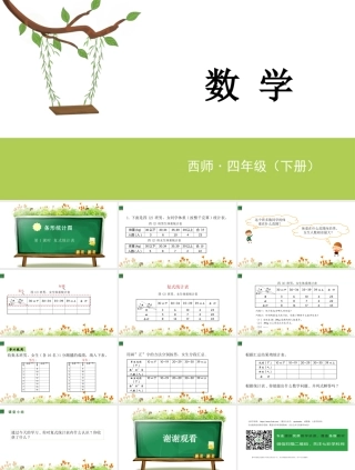 西师大版四年级下册数学《 八 条形统计图》PPT课件 (共12页).pptx