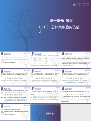 北师大版中职数学拓展模块一下册《第25课 总体集中趋势的估计》课件.pptx