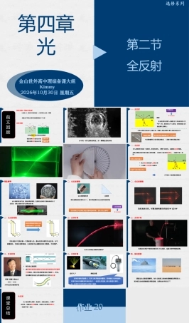 沪科版（2020）物理选择性必修第一册《4.2+全反射》课件.pptx