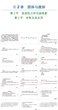 鲁科版（2019）高中物理选择性必修第三册《第2章 第2节 表面张力和毛细现象 第3节 材料及其应用》课件.ppt
