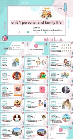 高教版（2023）中职英语基础模块1《Part01 Unit1 Personal and family life》课件.pptx