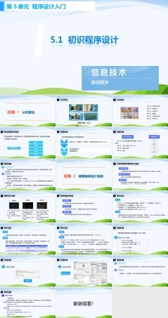 高教版中职信息技术基础模块下册《5.1 初识程序设计》课件.pptx