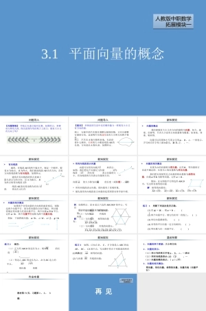 人教版（2012）中职数学扩展模块一《3.1 平面向量的概念》课件.pptx