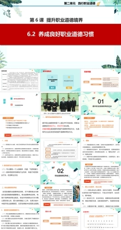 6.2 养成良好职业道德习惯（课件＋视频）-高二思想政治《职业道德与法治》课件（高教版2023 基础模块）.pptx