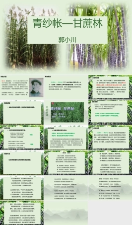《青纱帐——甘蔗林》-【中职专用】高一语文公开课堂优选课件（高教版2023 基础模块下册）.pptx