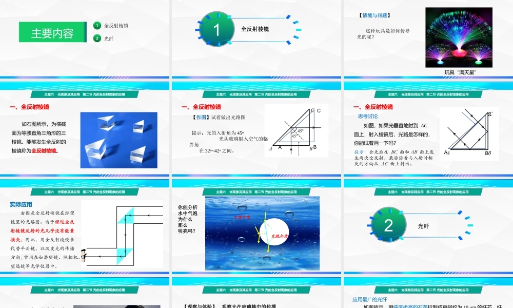 第二节+光的全反射现象的应用（教学课件）-【中职专用】高中物理（高教版通用类）.pptx