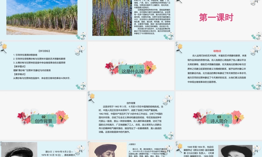 《青纱帐——甘蔗林》-【中职专用】高一语文同步教学优质课件（高教版2023 基础模块下册）.pptx