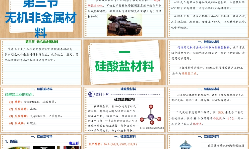 5.3无机非金属材料课件2025-2026学年高一下学期化学人教版（2019）必修第二册.pptx