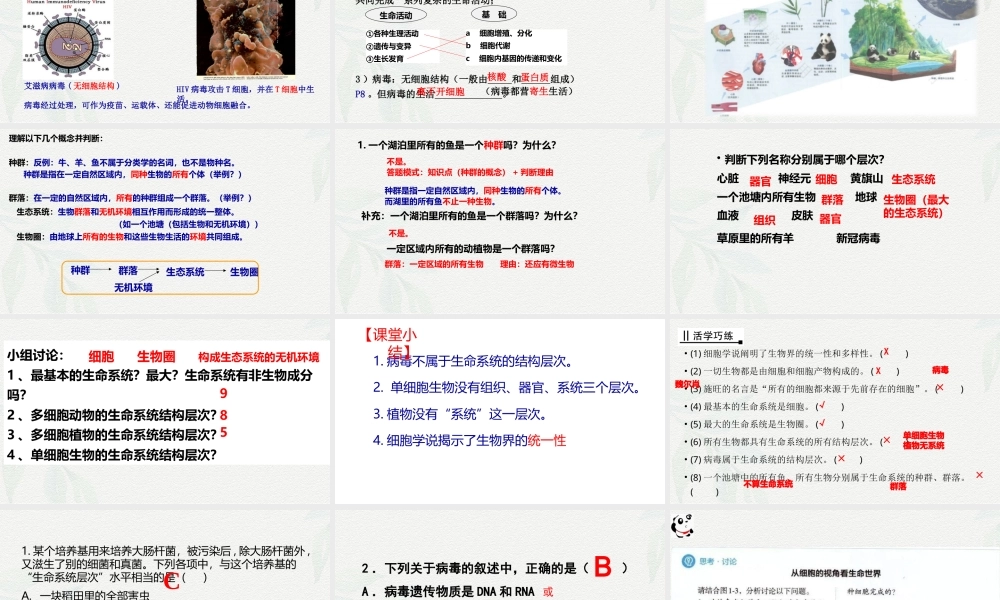1.1 细胞是生命活动的基本单位-2025-2026学年高一生物同步课件（人教版2019必修1）.pptx