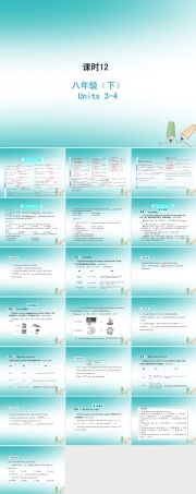(人教新目标版)中考英语一轮复习课时12八下Units3_4课件(含答案) .ppt