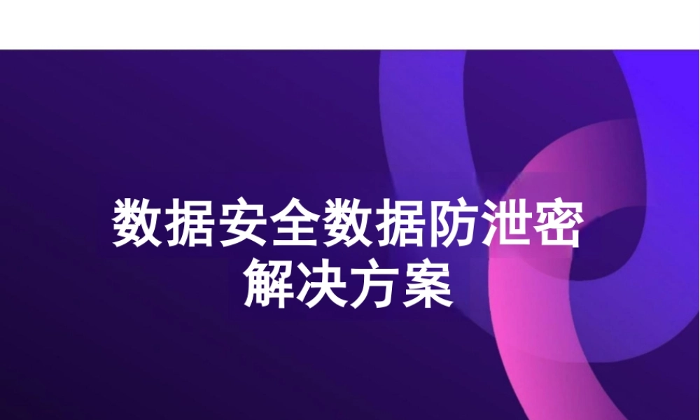 2025年-数据安全数据防泄密解决方案新版.pptx