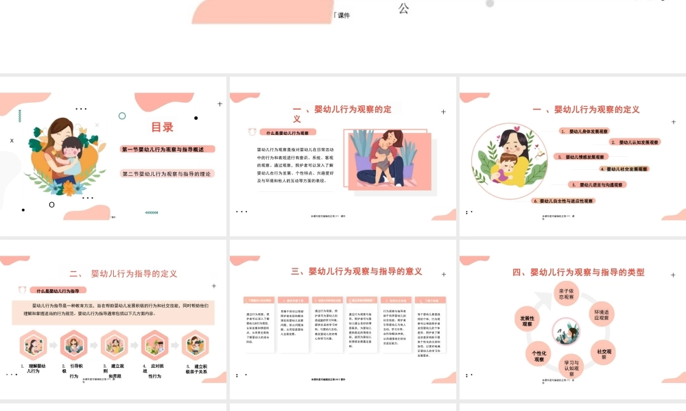 2025年-婴幼儿行为观察与指导PPT全套完整教学课件.pptx