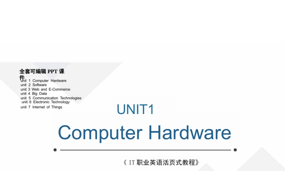 2026年课件-《IT职业英语活页式教程》高职完整全套教学课件-新版.pptx