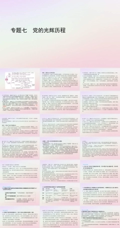 2022中考历史总复习二轮专题复习07《党的光辉历程》课件（含答案）.ppt