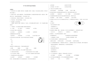 中考生物考前冲刺卷十一（原卷版+教师版）.doc