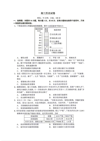 合肥四大名校2027届高三10月阶段性学情测试 历史试题（含答案）.pdf
