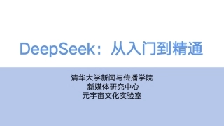 2025年手把手教会DeepSeek从入门到精通清华大学（精选完整版）.pdf