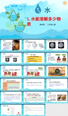 2025年教科版小学三年级上册科学第一单元《第5课水能溶解多少物质》教学课件.PPTX