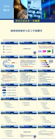 【劳动关系法务实操】规章制度修审与员工手册撰写.ppt