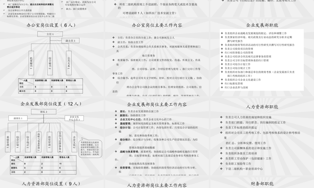 XX自来水公司组织结构优化报告.ppt