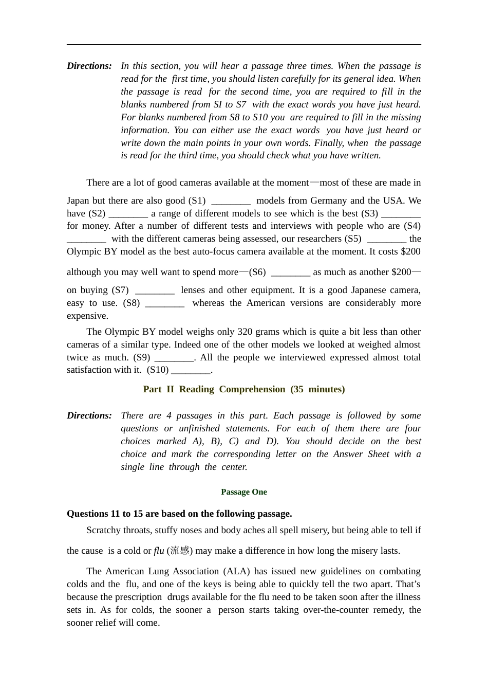 2005年1月大学英语四级(CET-4)真题试卷及参考答案.doc_第3页