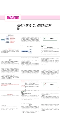 高考散文阅读复习：概括内容要点鉴赏散文形象.pptx