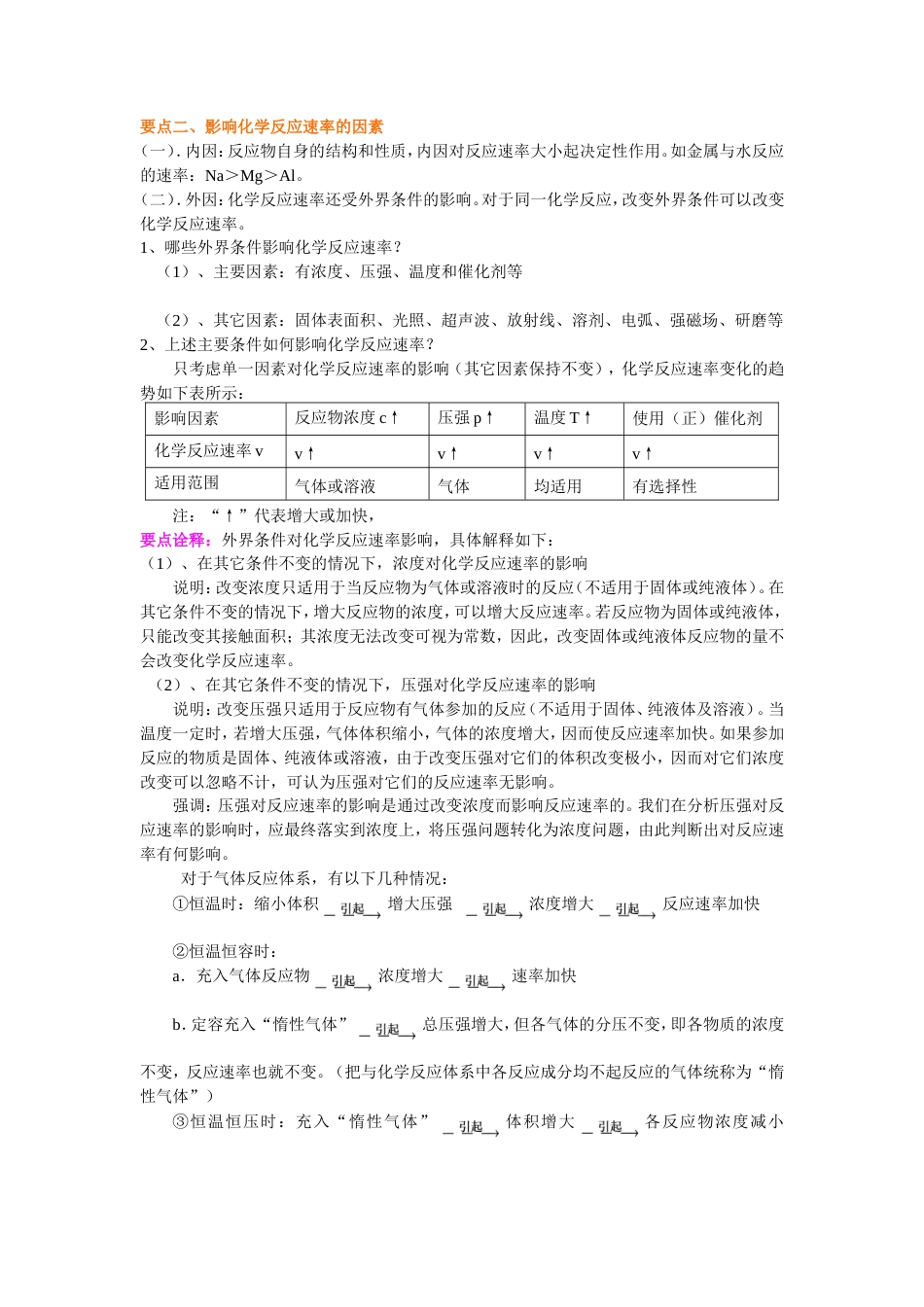 （通用）2026高考化学重难点系列讲义：化学反应速率(提高)+巩固练习附解析.doc_第2页