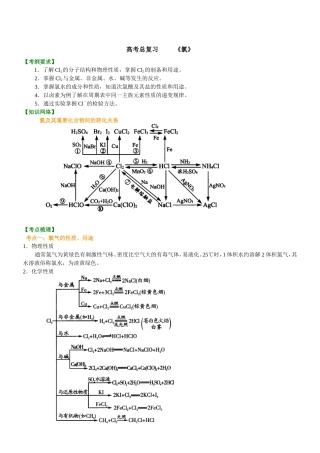 （通用）2026高考化学重难点系列讲义：氯(基础)+巩固练习附解析.doc
