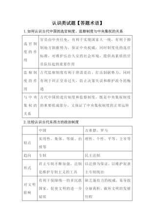 初中历史认识类主观题必备答题术语总结.pdf