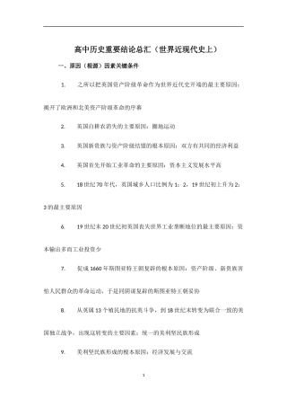 高考历史－高中历史重要结论总汇＋35个历史规律.docx